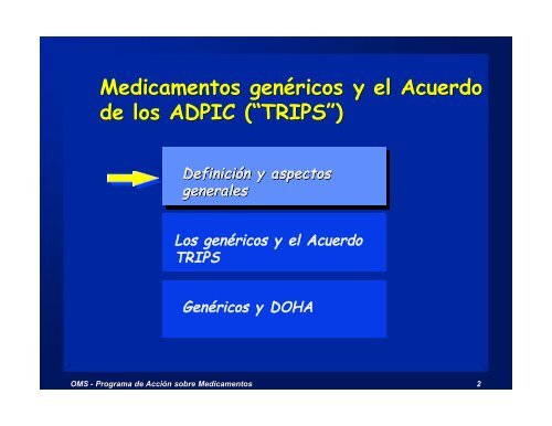 Medicamentos genéricos y el Acuerdo de los ADPIC ... - Femeba