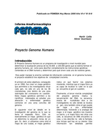 Proyecto Genoma Humano - Femeba