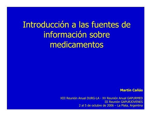 Introducción a las fuentes de información sobre ... - Femeba