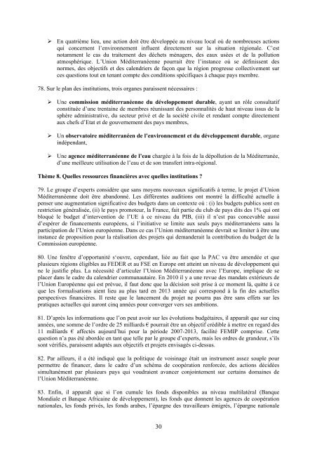 Rapport du Groupe d'experts réuni par l'Institut de la ... - Femise