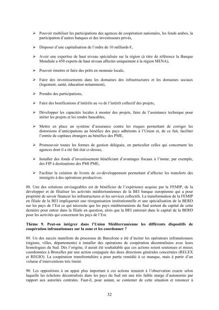 Rapport du Groupe d'experts réuni par l'Institut de la ... - Femise