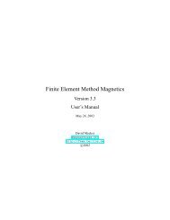 1 Introduction - Finite Element Method Magnetics