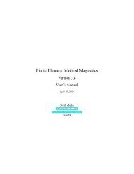 1 Introduction - Finite Element Method Magnetics
