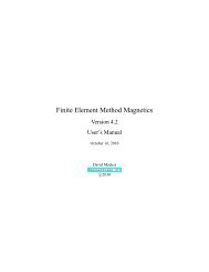 Reference Manual - Finite Element Method Magnetics