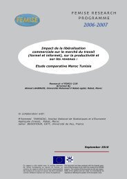 Impact de la libéralisation commerciale sur le marché du ... - Femise