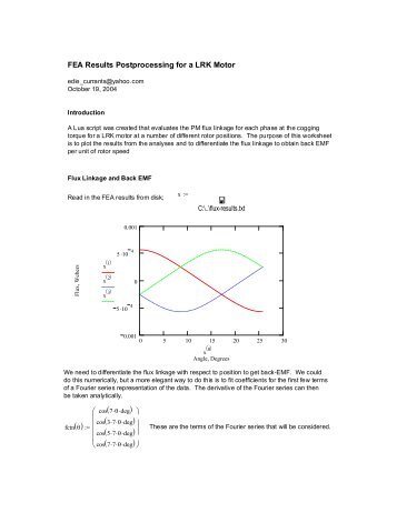 Mathcad Professional - flux-res - Finite Element Method Magnetics