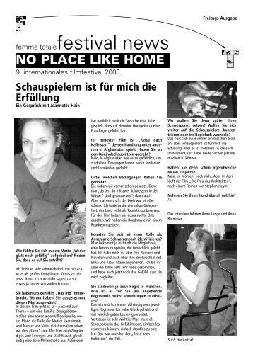 Freitag, 4. April 2003 - femme totale