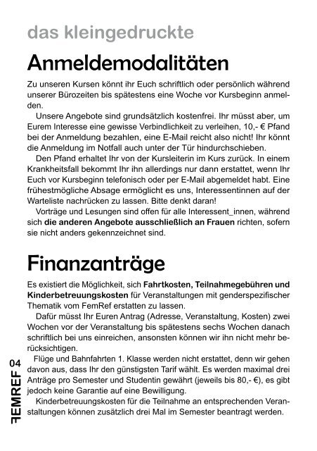 workshop - Autonomes Feministisches Referat der Uni Oldenburg ...