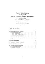 Notice d'Utilisation du logiciel Finite Element Method Magnetics ...