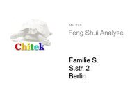 Feng Shui Beratung Familie S. - Feng Shui Center Berlin