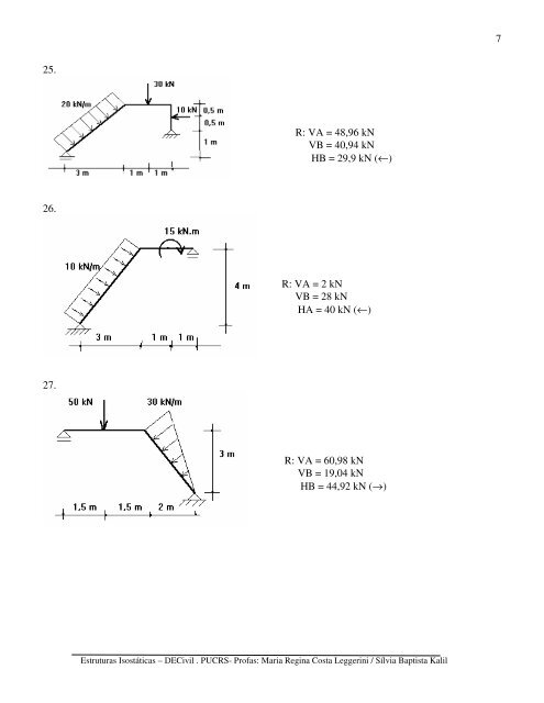 1 ESTRUTURAS ISOSTÁTICAS - Faculdade de Engenharia - pucrs