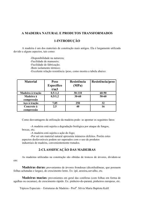 propriedades da Madeira ( resistência, anisotropia e higrosc by