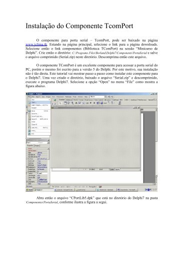 Instalação do Componente TcomPort
