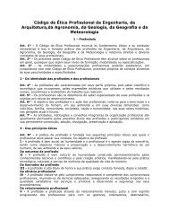 Código de Ética Profissional da Engenharia, da Arquitetura,