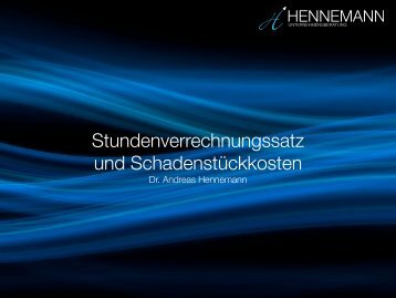 Stundenverrechnungssatz und Schadenstückkosten - Autohaus