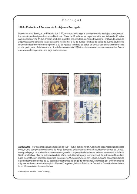 Selos de Portugal - Álbum VI (1985-1990) - FEP