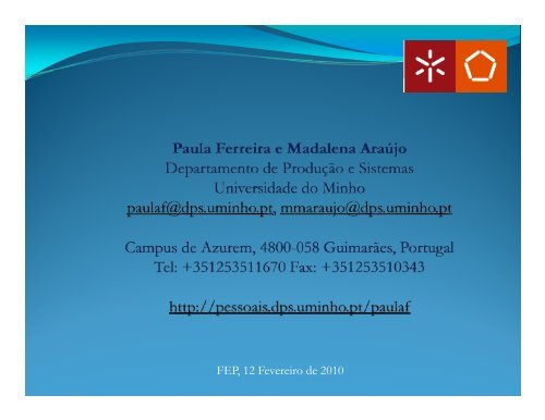 Prof. Doutora Paula Varandas Ferreira - FEP