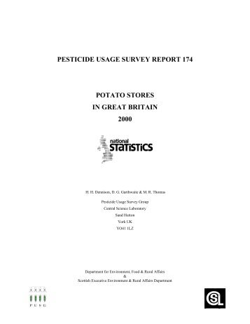 Potato Stores in Great Britain - The Food and Environment Research ...