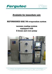 BAK 760 vacuum coating system - Fergutec.com