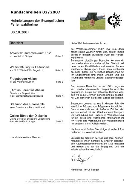Rundschreiben 02-2007 - Evangelische Ferien- und Waldheime in ...