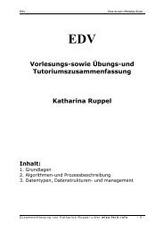 EDV Vorlesungs-sowie Übungs-und Tutoriumszusammenfassung ...