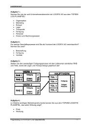 Logistik - Planspiel