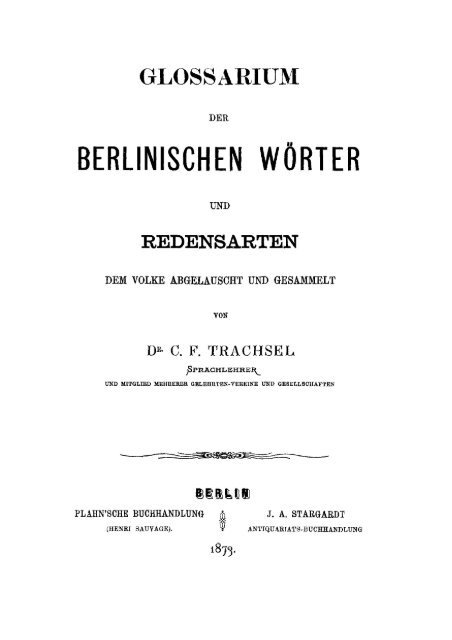 BERLINISCHEN WÖRTER - Europeanalocal-Deutschland