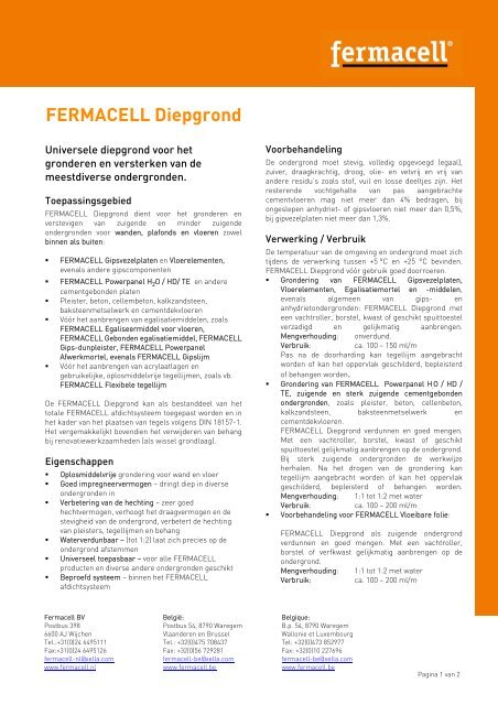 FERMACELL Diepgrond - Fermacell.be