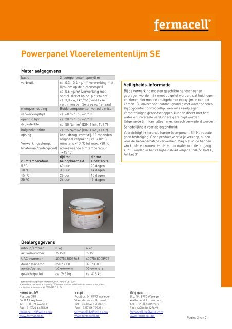 Powerpanel SE Vloerelementenlijm - Fermacell