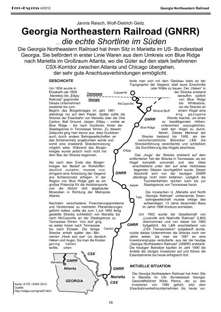 Georgia Northeastern Railroad (GNRR) - Fern-Express