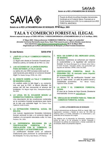 tala y comercio forestal ilegal - Fern