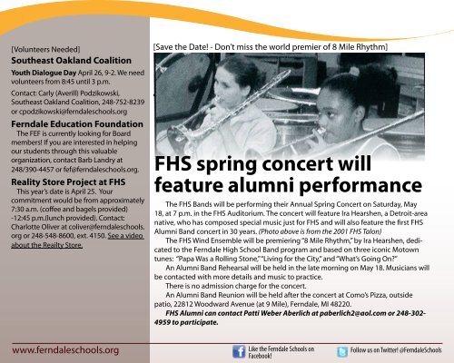 April 19, 2013 - Ferndale Public Schools