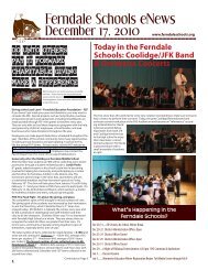 Ferndale Schools eNews - Ferndale Public Schools