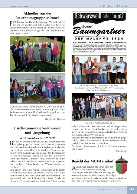 Sommer 2013 - Gemeinde Ferndorf