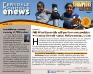 April 26, 2013 NEWS - Ferndale Public Schools