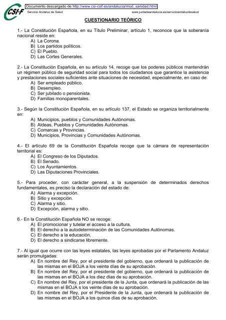 Examen celadores SAS 2.008 - Fernocas