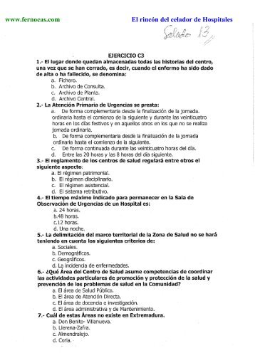 Examen celadores SES 17.05. 2008 - Fernocas