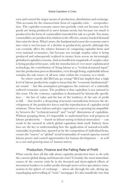 The Global Economic Crisis — A Marxist Perspective - Fernwood ...