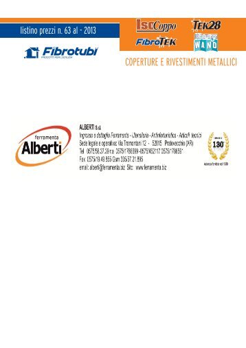 COPERTURE E RIVESTIMENTI METALLICI - Ferramenta.Biz