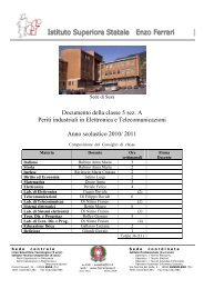 documento di classe 5E - maggio 2011 - 