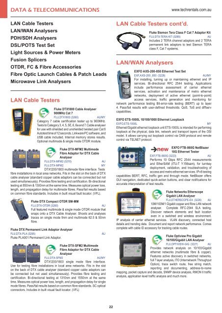 Power Analysers & Recorders cont'd. - Ferret