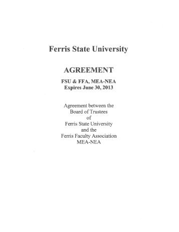 Faculty Contract - Ferris State University