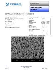 Silver Palladium Powder #7005-10 - Ferro
