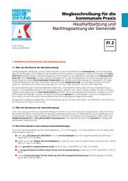 Haushaltssatzung und Nachtragssatzung der Gemeinde