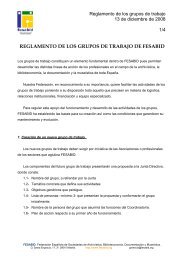 Reglamento de los grupos de trabajo de FESABID