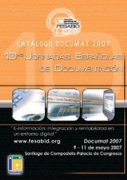 CATÁLOGO DOCUMAT 2007 - Fesabid