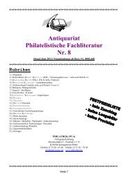 Antiquariat Philatelistische Fachliteratur Nr. 8 - PHILATHEK