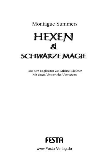 Hexen und schwarze magie.qxd - Festa Verlag