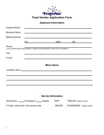 vendor application form
