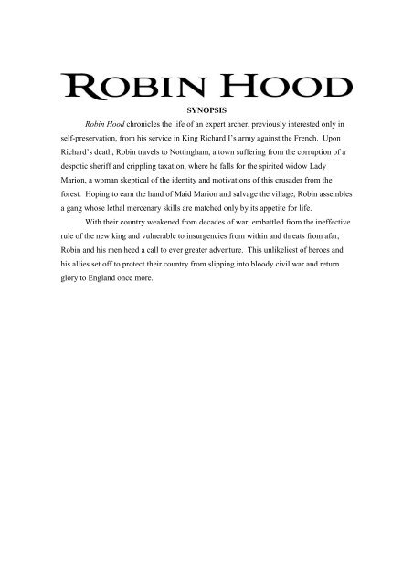 summary of robin hood